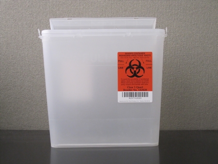 Sharps Container 10-1/2 X 10-3/4 X 4-3/4 Inch 1. .. .  .  